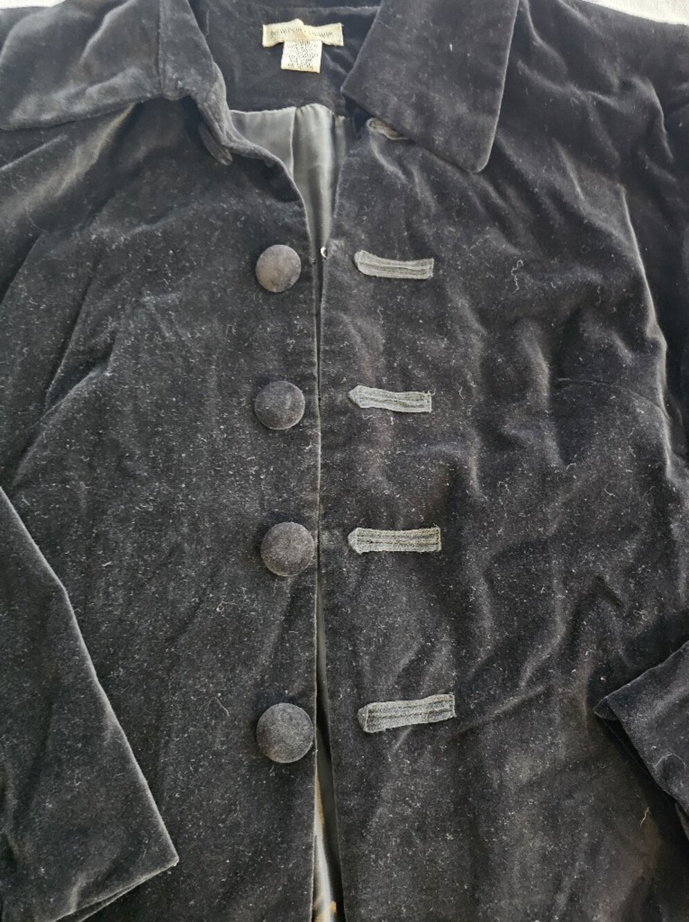 Newport News Black Velvet Blazer Jacket - Picture 2 of 6